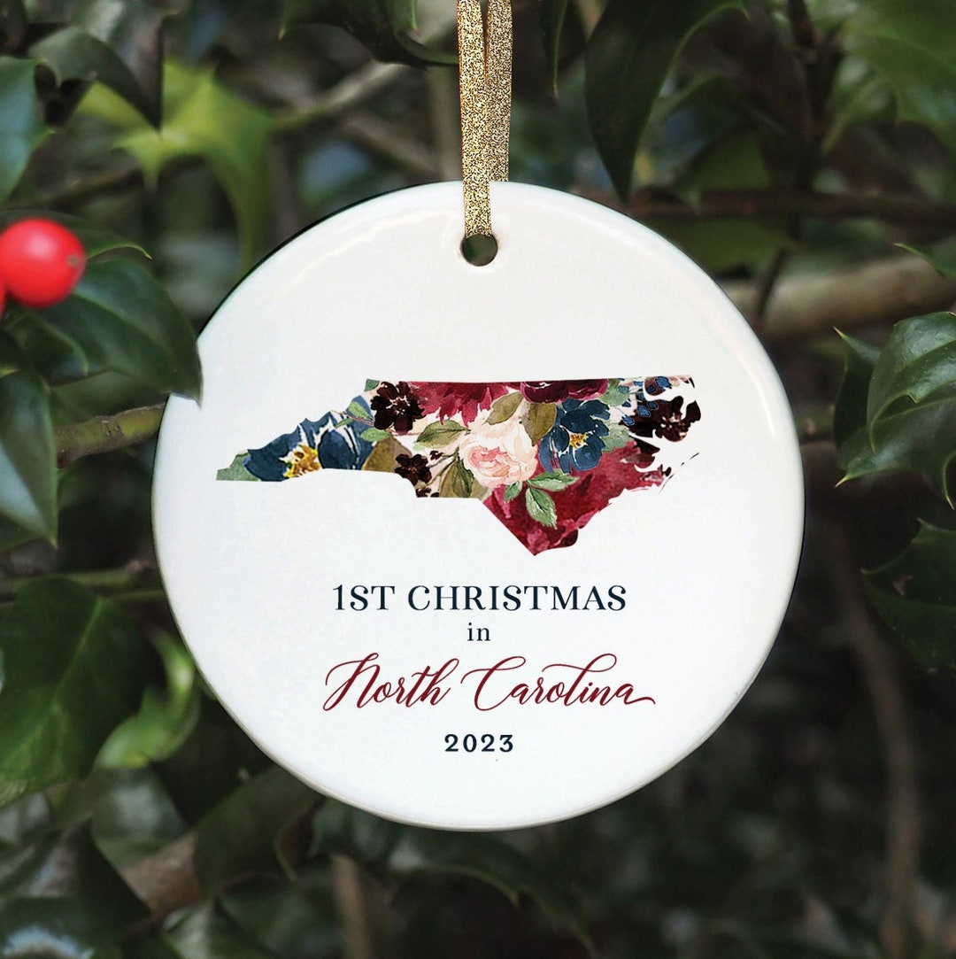 North Carolina Ornament North Carolina Christmas Ornament New Etsy North Carolina Christmas Ornaments