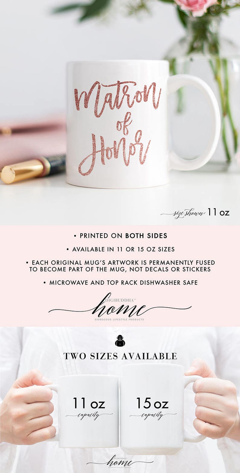 Pink Glitter Matron of Honor Gift, Mug for Matron of Honor, Matron of Honor Sister, Ask Maid of Honor, Will You Be My Matron of Honour Gift image 2