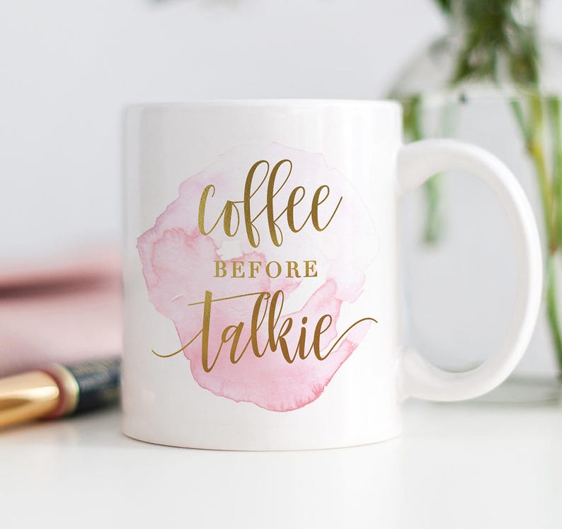 Coffee Before Talkie Mug, Coffee Mugs, Funny Coffee Mugs, But First Coffee, Sassy Mug, Cute Coffee Mug, Gifts for Friends, Gift for Her image 1