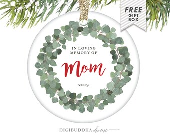 In Memory Of Mom Ornaments Christmas In Heaven Ornament Gift For Loss Of Mother In Memory Gifts for Mom Memorial Gift Mom Grieving Daughter