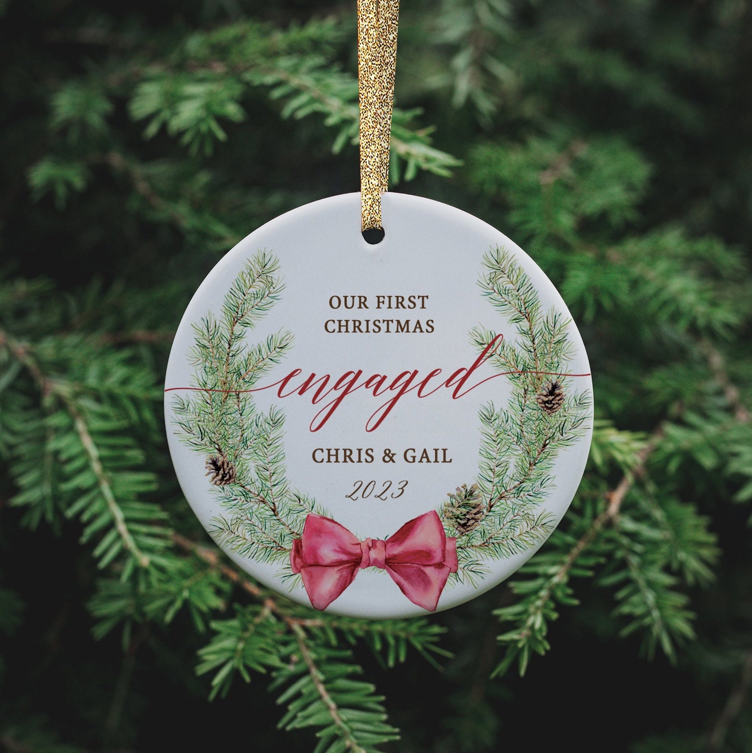 Our first Christmas Engaged ornament