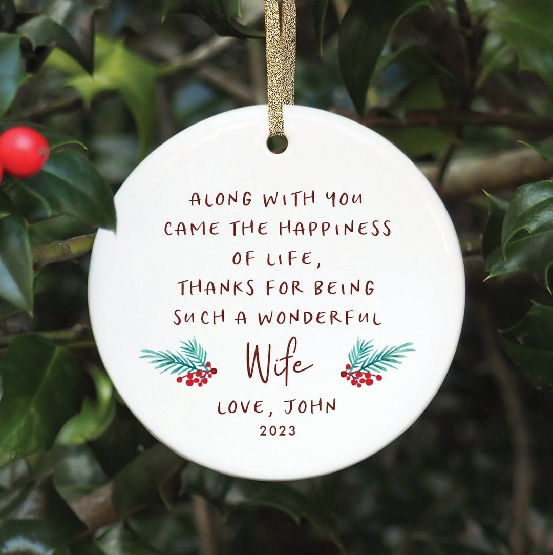 Gift for Wife for Christmas Ornament Personalized Gift From Husband to