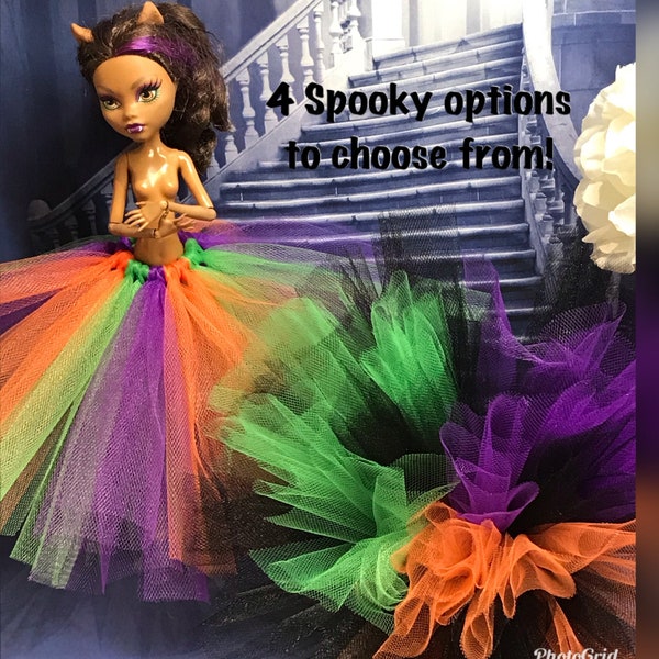 HALLOWEEN COLLECTION - Your Choice of Halloween Inspired Stranded Tulle Petticoat Skirts for your 11 Inch Fashion Doll - Doll Skirt