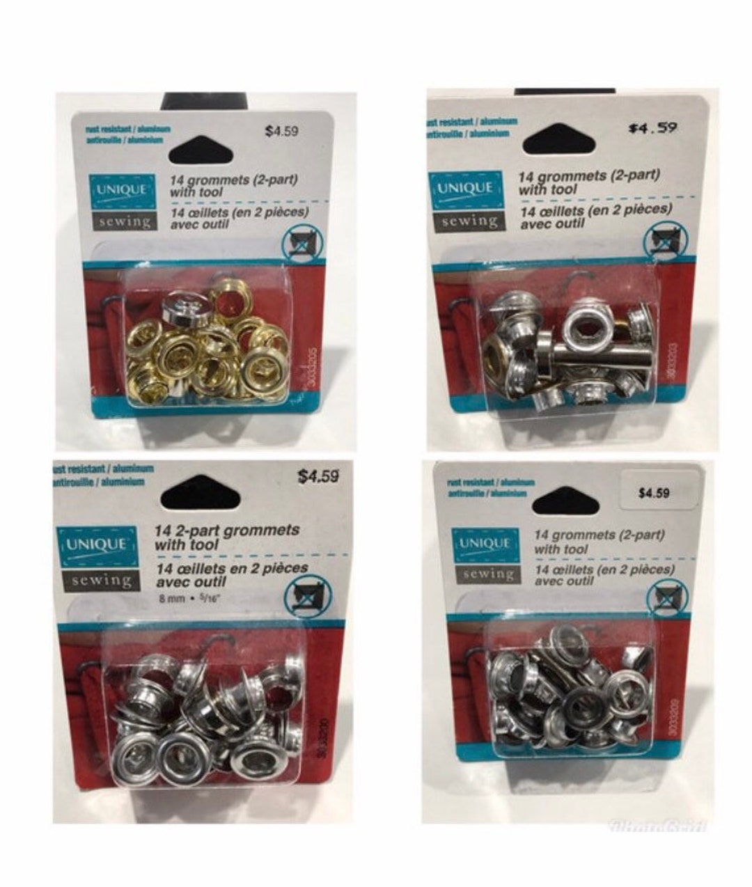 8mm Grommets 5/16 Grommets Silver Grommets, Gunmetal Grommets, Copper