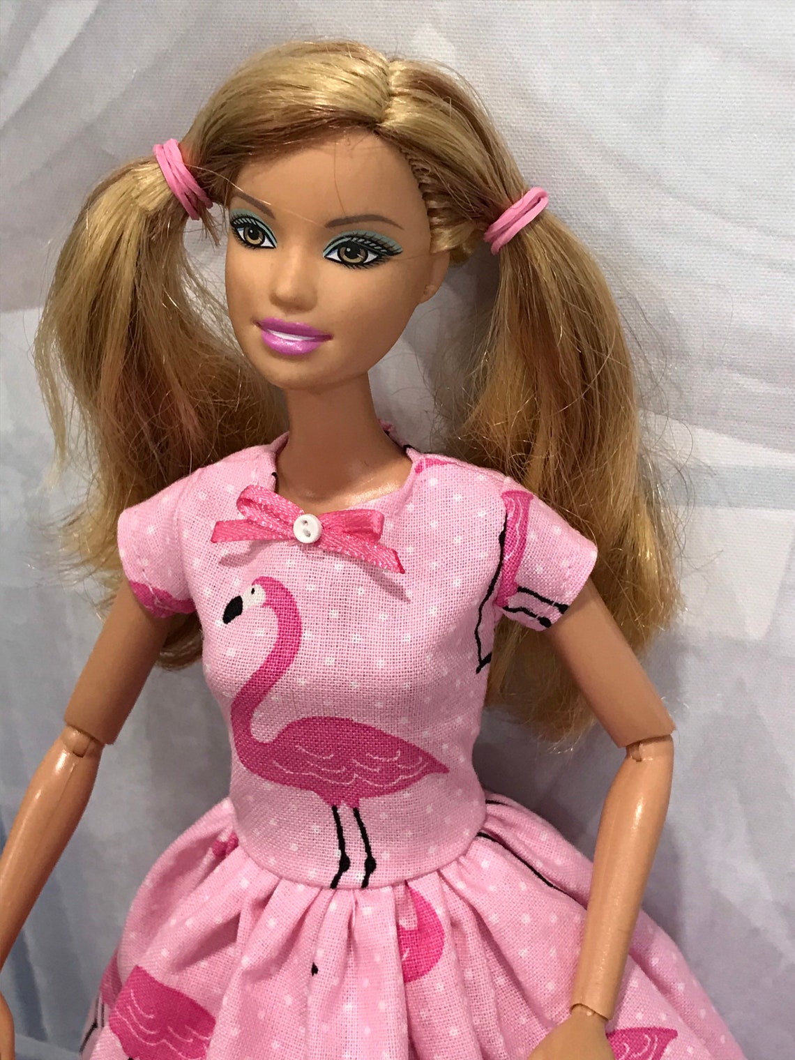 Pink and Polka Dot Flamingo Barbie Dress Barbie Doll Clothes | Etsy