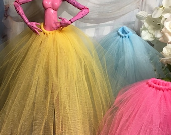 BASICS Collection  - 16-17" Doll Tutu - Strand Tulle Tutu Skirt - Multiple Colors to Choose From.