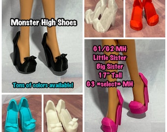 Basic Or Bow Doll Heel For a Wide Range of Monster Fashion Dolls, Tons of Colors Available - Big Sis, Little Sis, 17", G3 and G1/G2