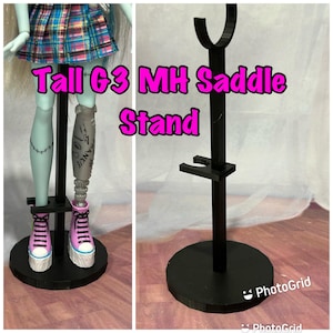 Saddle Style Stand for *SOME* G3 Fashion Dolls, Taller Dolls, Doll Stand, Doll Display, Fashion Doll Display, Monster Doll Stand