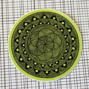 Lime Green Seed of Life (Sacred Geometry) Vinyl Sticker