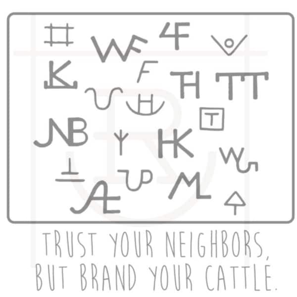 Cattle Brand Font - Etsy