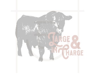 Gráfico colorido grande e responsável para uso comercial // Cow Kid // bull // PNG // Download instantâneo
