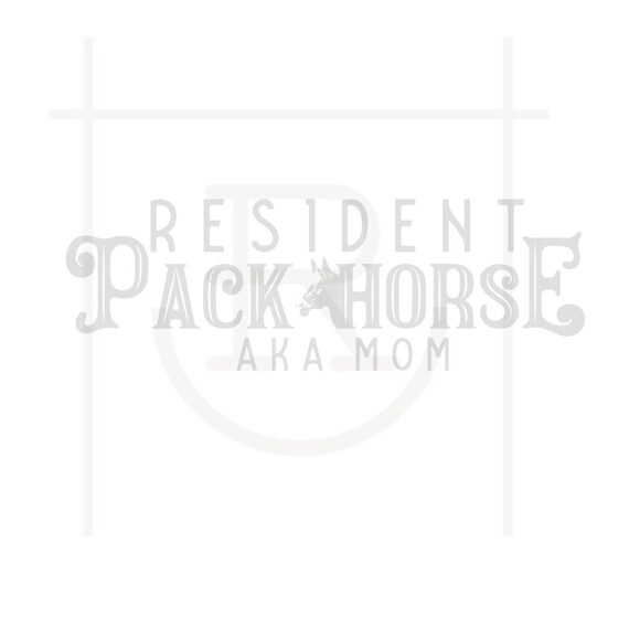 Pack Horse Graphic // Pack Horse // Rancher's Wife // Etsy