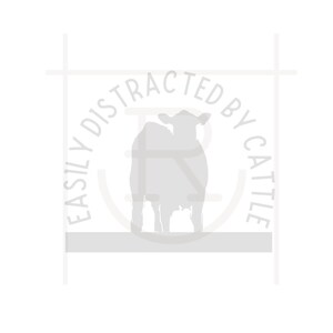 Personal Use Easily Distracted By Cattle Graphic // Farm Ranch  Kid // Steer Show Kids Cut File // Instant Download // SVG // PNG // DXF