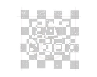 Commercial Use Eat Beef Checkered // PNG // Instant Download