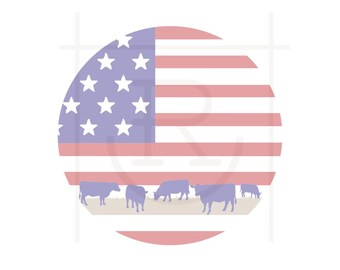 Bovins de boucherie américains à usage commercial // PNG // Liberté // 4 juillet // Jour de l'indépendance // SVG // Téléchargement instantané