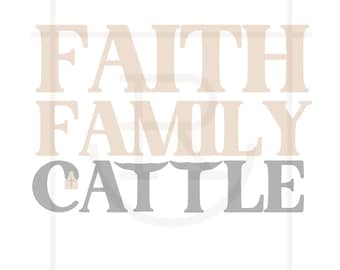 Bovins de la famille Faith // PNG // SVG // Téléchargement instantané