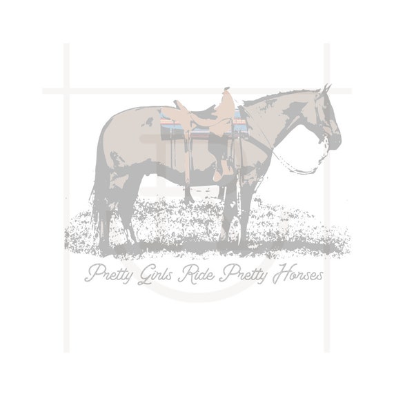 Commercial Use Pretty Girls Ride Pretty Horses // Horse Graphic // Equestrian Mama // Ranch Mama // / SVG // PNG // Instant Download