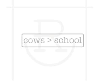 Graphique vaches sur l'école à usage commercial // enfant vache /// PNG // SVG // téléchargement immédiat