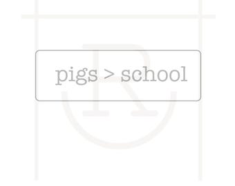 Graphique cochons sur l'école à usage commercial//enfant vache///PNG//SVG//Téléchargement instantané