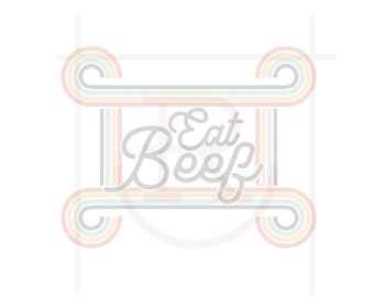 Commercial Use Eat Beef Graphic // Retro // Livestock // SVG // PNG // Instant Download