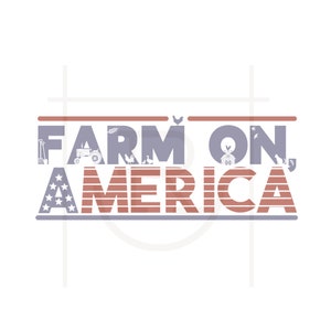 Commercial Use Farm On, America // Farm Kid // Colored Image // PNG // SVG // DXF // Instant Download