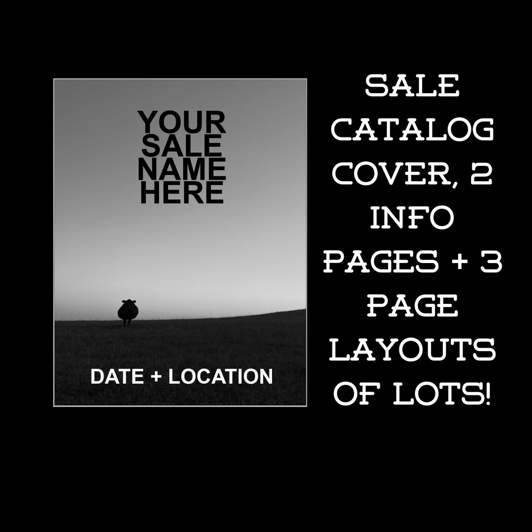 Bull Sale Catalog Indesign Template // Cattle Sale // Bull & Female