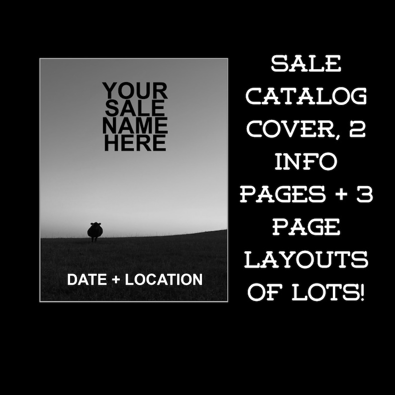 Bull Sale Catalog Indesign Template // Cattle Sale // Bull & Etsy