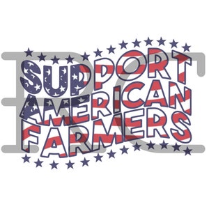 Commercial Use Support American Farmers Colored Image Inset // PNG // Instant Download