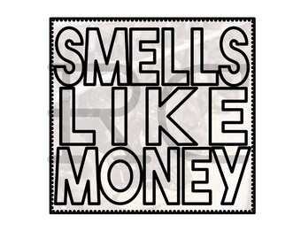 Commercial Use Smells Like Money Colored Feedlot Image Inset // PNG // Instant Download