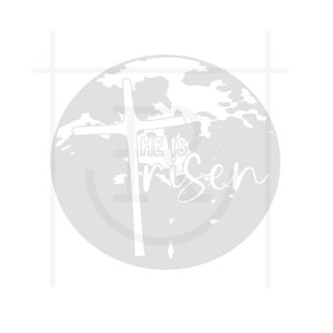 Personal Use He is Risen Western Cross Graphic // Cowhide // Faith Cut File // Easter // SVG // PNG // DXF // Instant Download