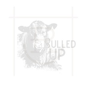Personal Use Bulled Up Graphic // Calf Clipart // Cattle SVG // DXF // PNG // Instant Download