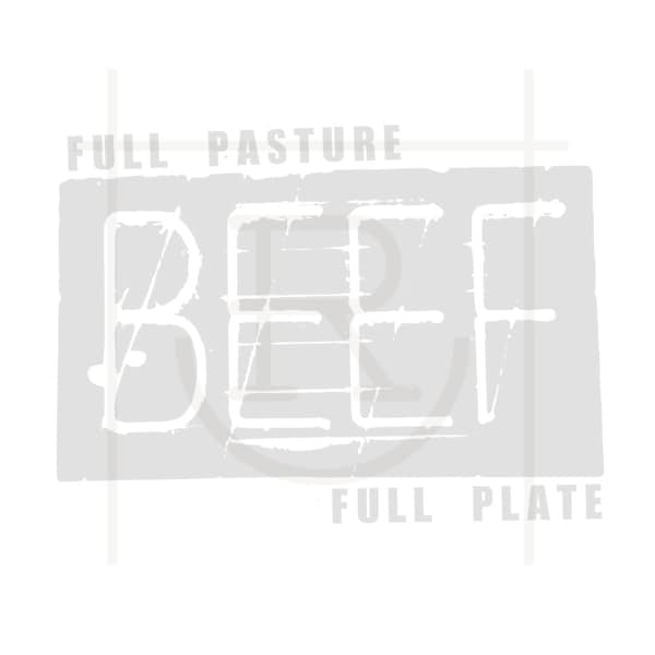 Vollweide Voller Teller Beef Cut File // Eat Beef // Cattleman / Livestock Association // SVG // PNG // DXF // Instant Download