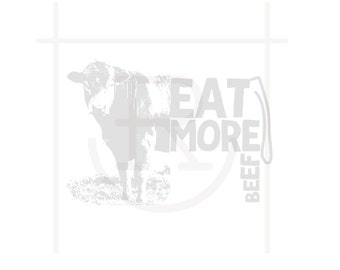 Personal Use Western Eat More Beef Graphic // Eat Beef // Livestock // Western Aztec Print // SVG // DXF // PNG // Instant Download