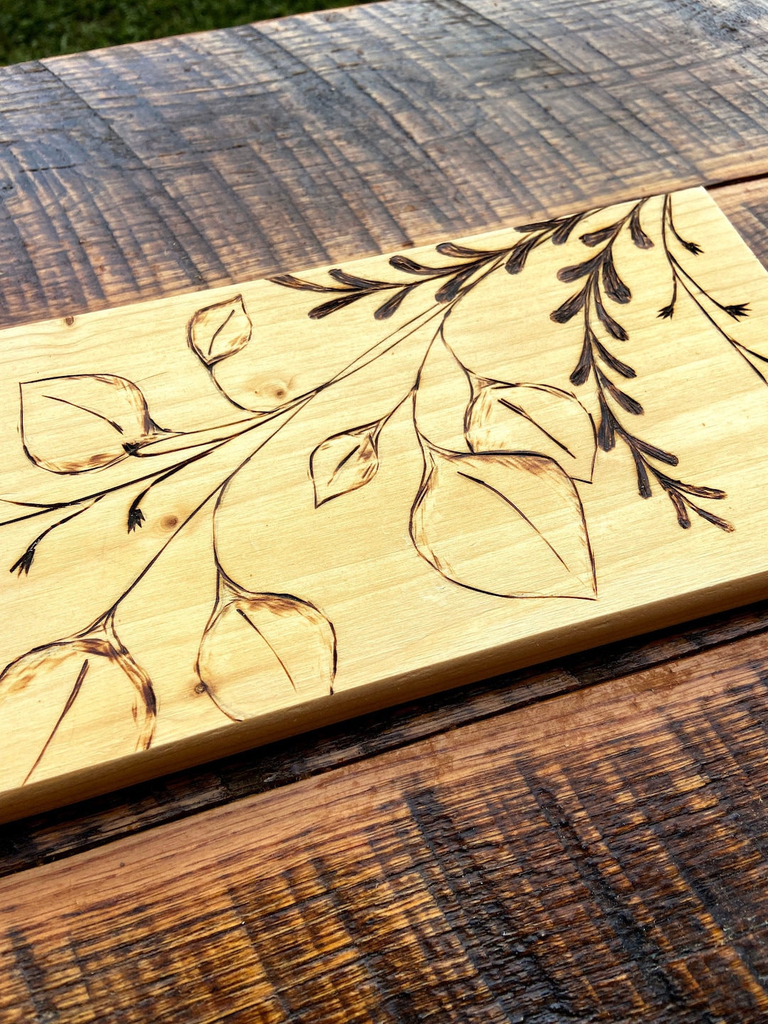 Wood Burn Art Wood Burn Wall Decor Wood Burn Nature Wood Etsy