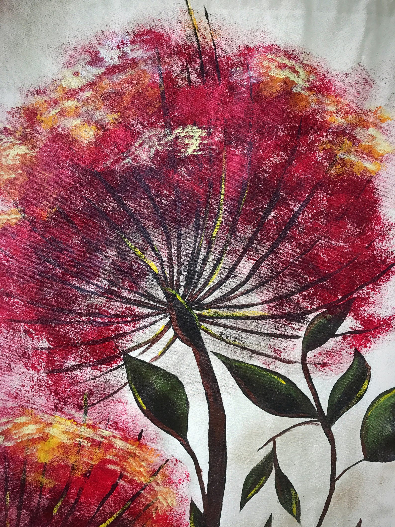 Dandelion Canvas Paintings Etsy