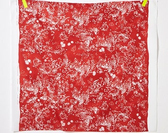 Nani iRO Kokka Japanese Fabric Lei Nani Organic Lawn - Red B - 50cm