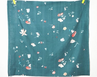 Nani iRO Kokka Japanese Fabric New Morning I Organic Double Gauze - Navy D - 50cm