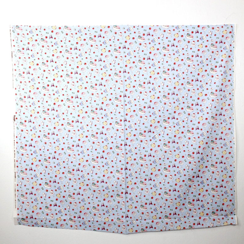 Japanese Fabric Sanrio Hello Kitty and Friends Clouds Cotton Sheeting Blue 50cm image 3