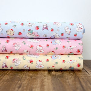 Japanese Fabric Sanrio Hello Kitty and Friends Clouds Cotton Sheeting Blue 50cm image 5