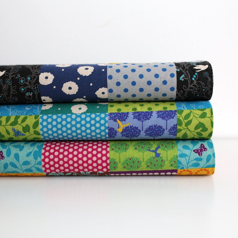 Japanese Fabric Kokka Echino Story Cotton Linen Canvas Etsy