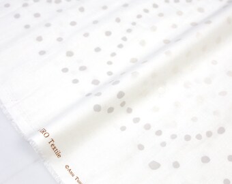 Nani iRO Kokka Japanese Fabric Anu Tuominen Ympari Pocho Organic Double Gauze - White A - 50cm