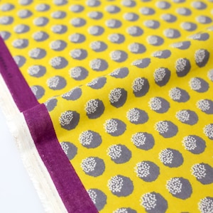 Japanese Fabric Kokka Echino Bun - Cotton Double Gauze - Mustard - 50cm