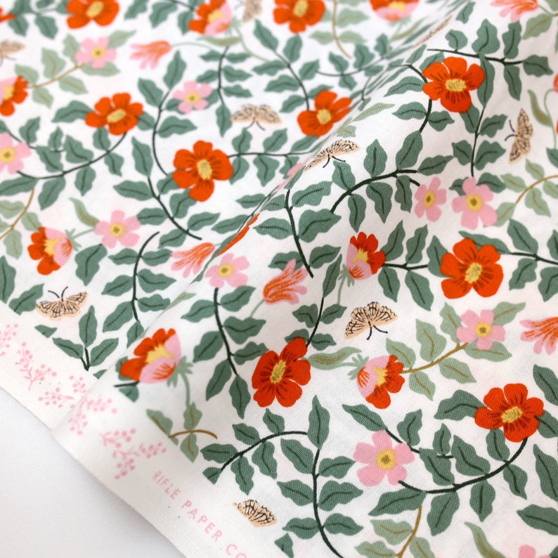 Cotton Steel Rifle Paper Co Strawberry Fields Primrose Etsy