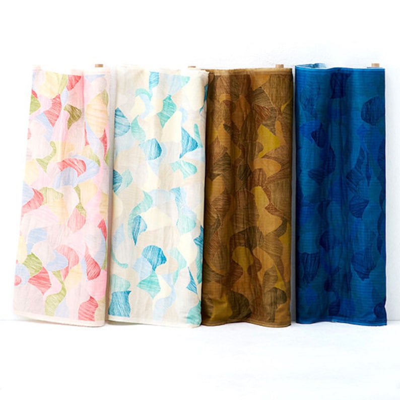 50cm Nani Iro Japanese Fabric Kokka Mountain View Double Gauze Pink I