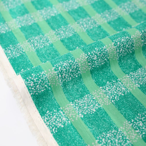 Japanese Fabric Kokka Echino Field - Cotton Double Gauze - Green - 50cm