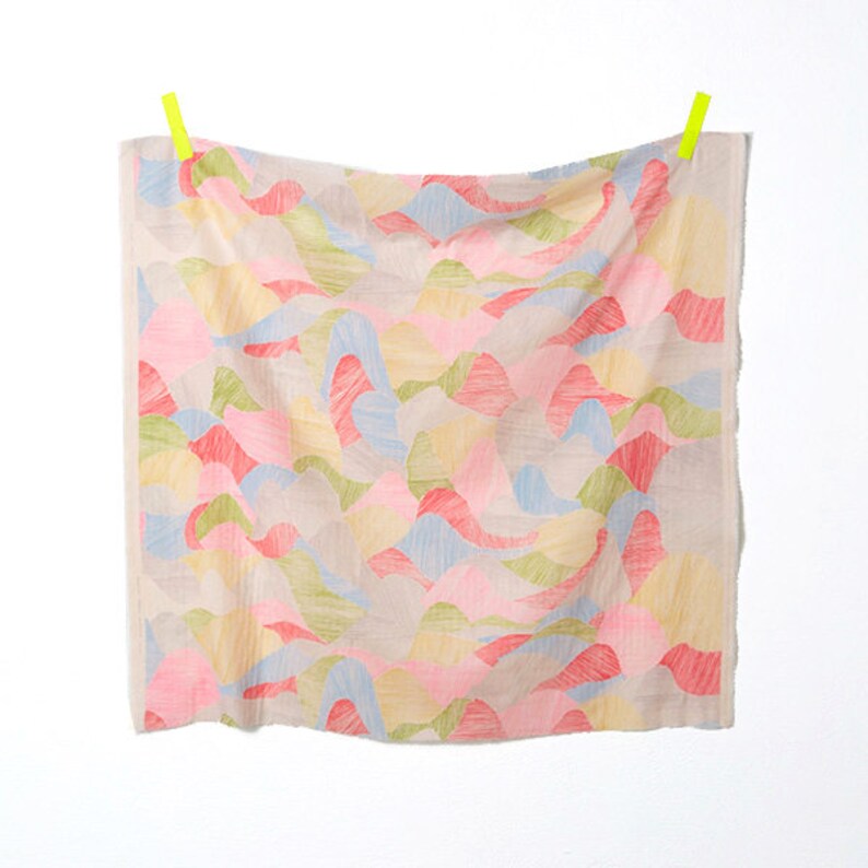 50cm Nani Iro Japanese Fabric Kokka Mountain View Double Gauze Pink I