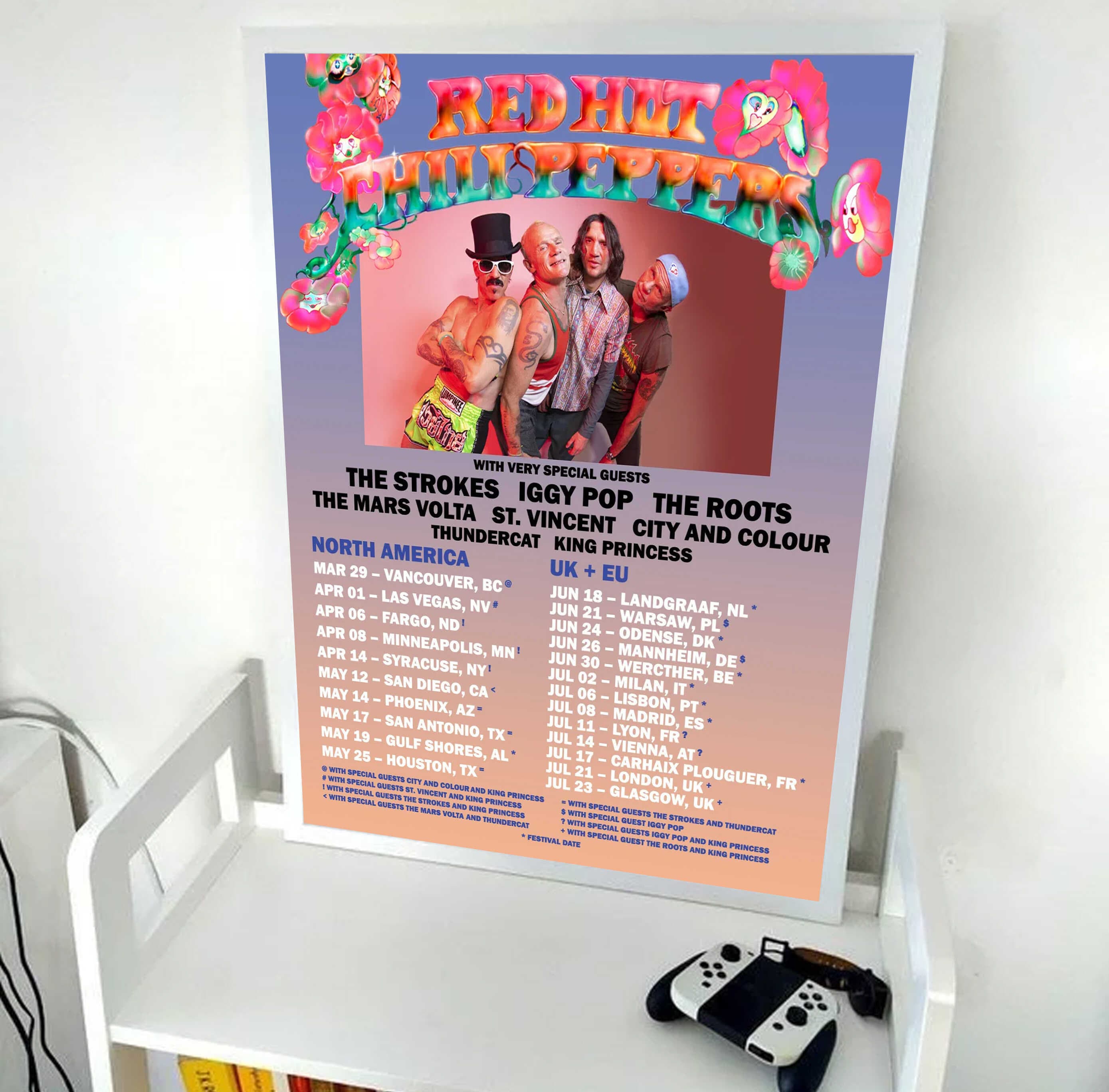 Red Hot Chili Peppers Tour 2023 Poster Starting at 12.99 By Yucca