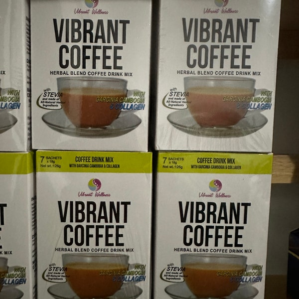 12 Vibrant Coffee, Slimming Instant Coffee, Vibrant Wellness Coffee, Weight Loss with Garcinia Cambogia and Collagen
