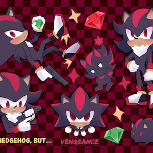 Shadow The Hedgehog Vinyl Sticker Sheet