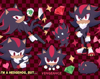 Shadow The Hedgehog Vinyl Sticker Sheet